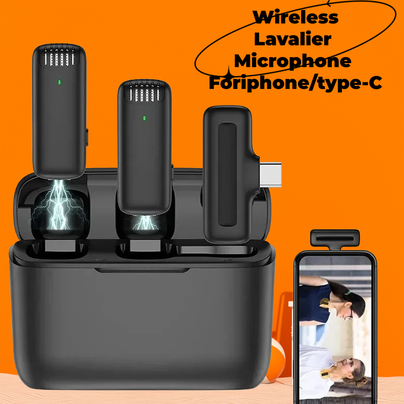 Android Tablet Gaming Accessories - 2in1 K30 Wireless Lavalier Microphone Charging
