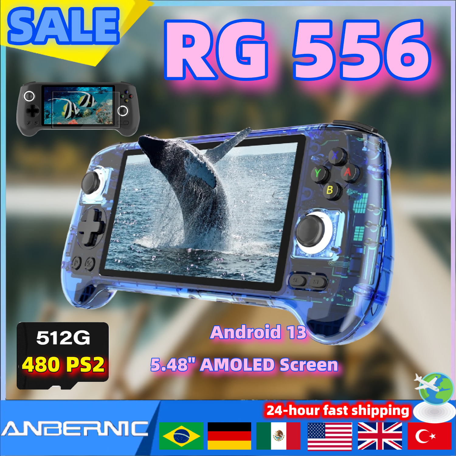 ANBERNIC RG556 Retro Video Gam - Android Tablet Gaming Accessories ulasan dan harga