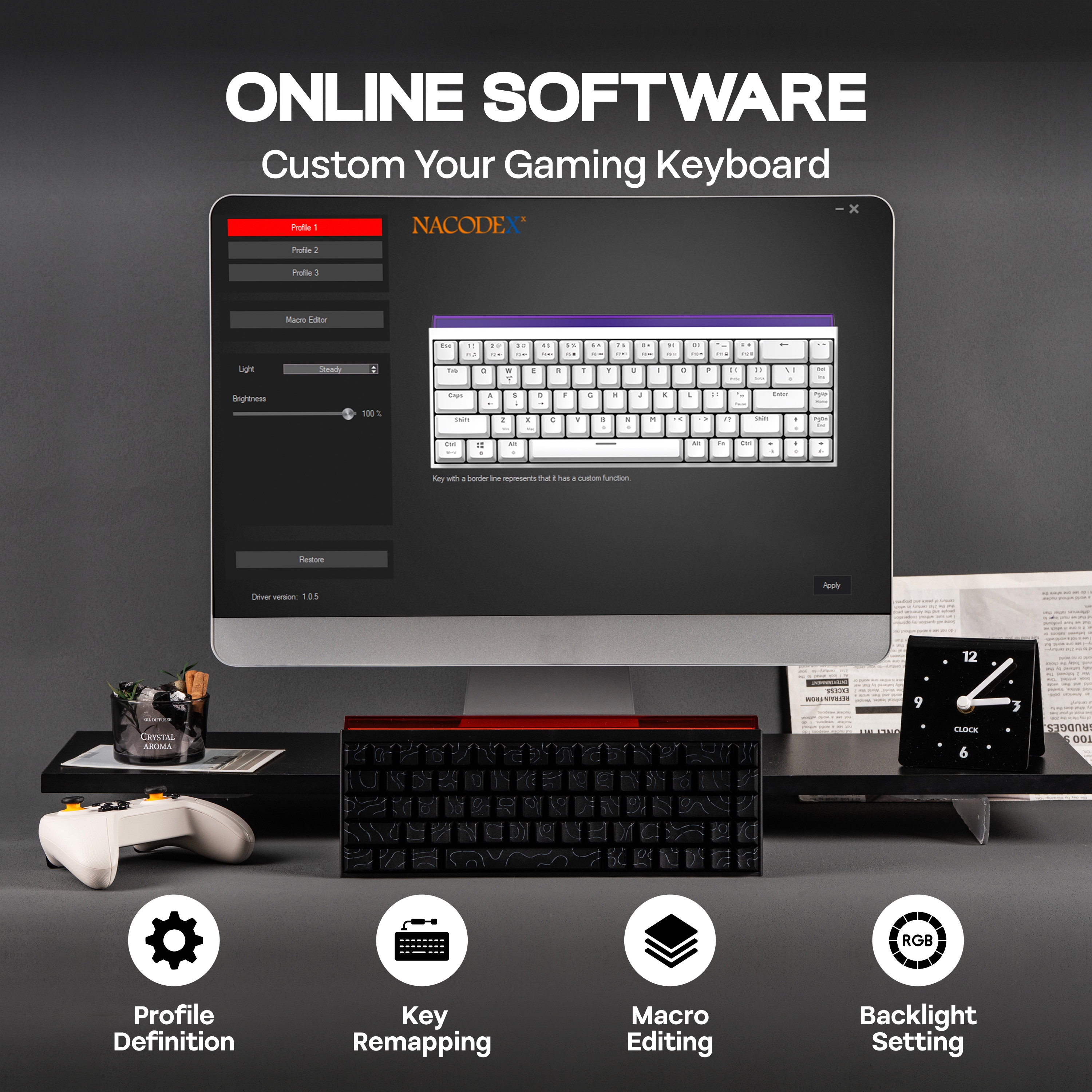 AJAZZ NK68 65% Compact Hot-Swa - Android Tablet Gaming Accessories ulasan dan harga