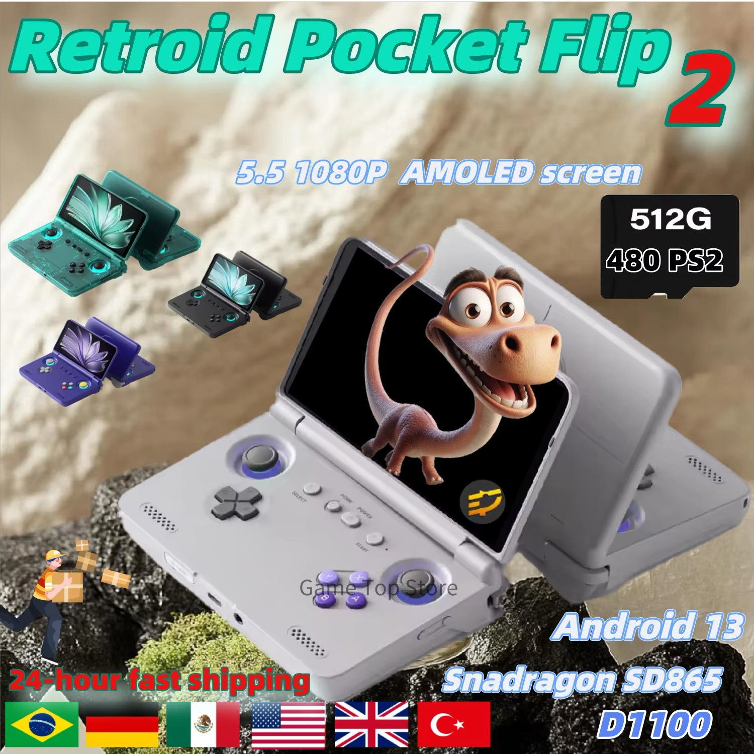 Retroid Pocket Flip 2 Handheld - Android Tablet Gaming Accessories ulasan dan harga