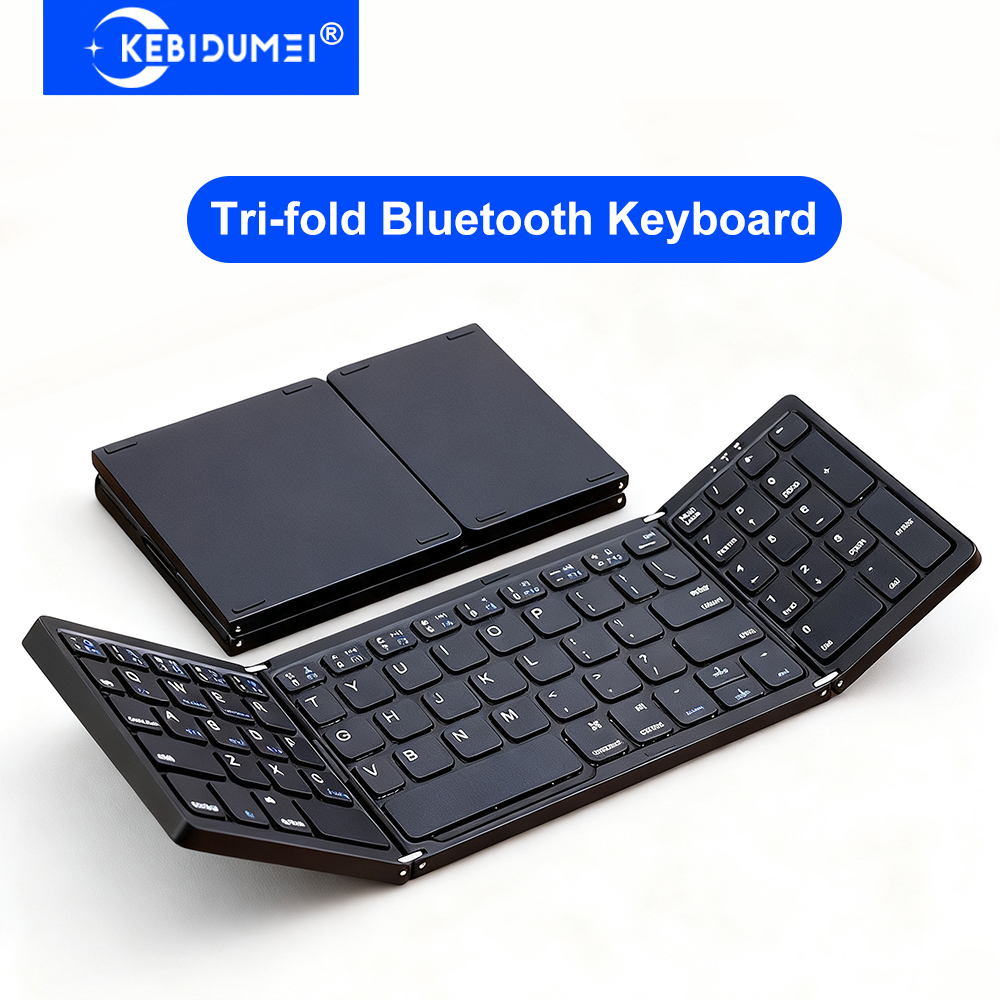 Tri-Fold Bluetooth Keyboard Po - Android Tablet Gaming Accessories ulasan dan harga