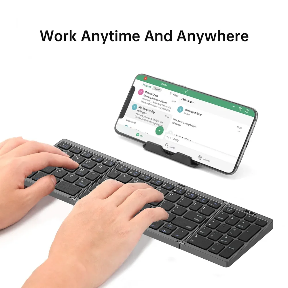 Tri-Fold Bluetooth Keyboard Po - Android Tablet Gaming Accessories ulasan dan harga