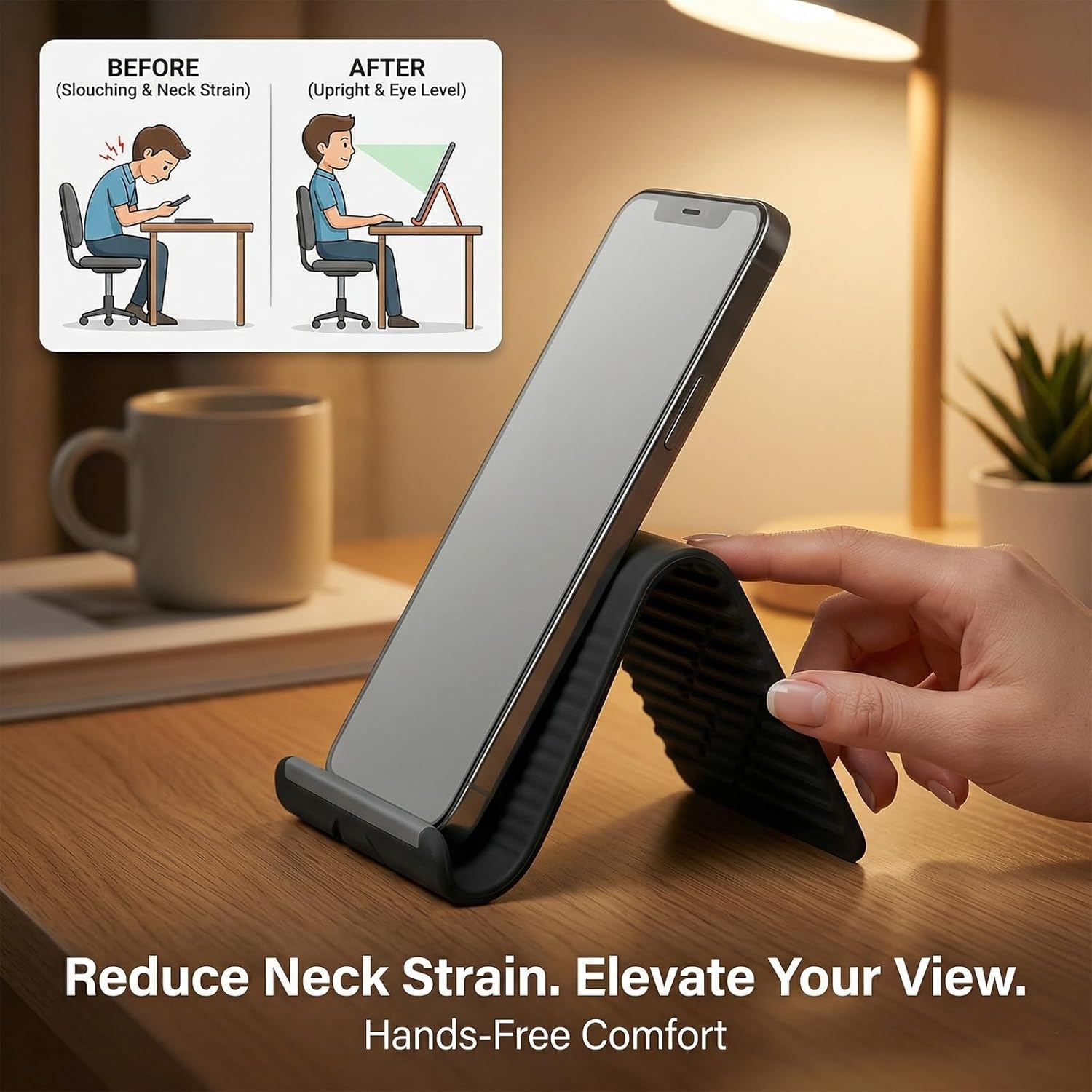 Lazy Portable Phone Stand Sili - Laptop Tablet Accessories ulasan dan harga