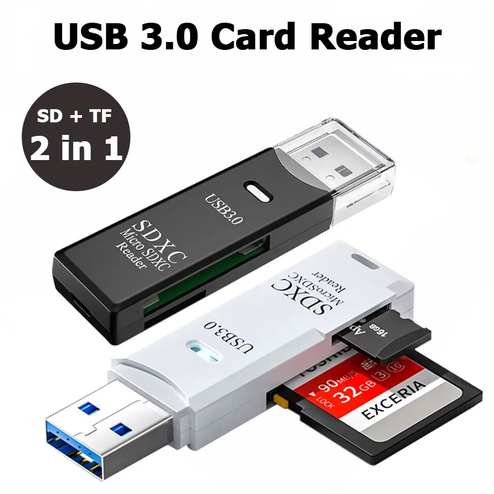 2-in-1 Card Reader USB 3.0/2.0 - Tablet Accessories For Reading ulasan dan harga