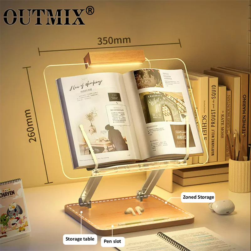 Wooden Reading Stand with ligh - Laptop Tablet Accessories ulasan dan harga