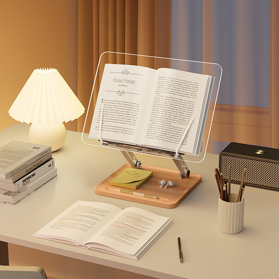 Wooden Reading Stand with ligh - Laptop Tablet Accessories ulasan dan harga