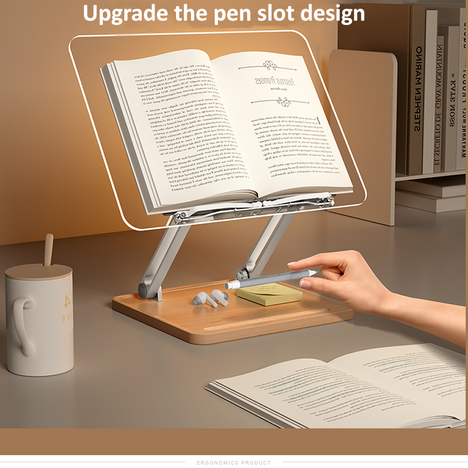 Wooden Reading Stand with ligh - Laptop Tablet Accessories ulasan dan harga