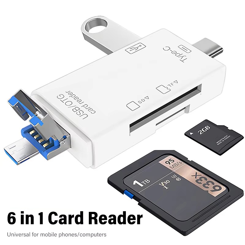 USB 3.0 Card Reader 6 in 1 OTG - Tablet Accessories For Reading ulasan dan harga
