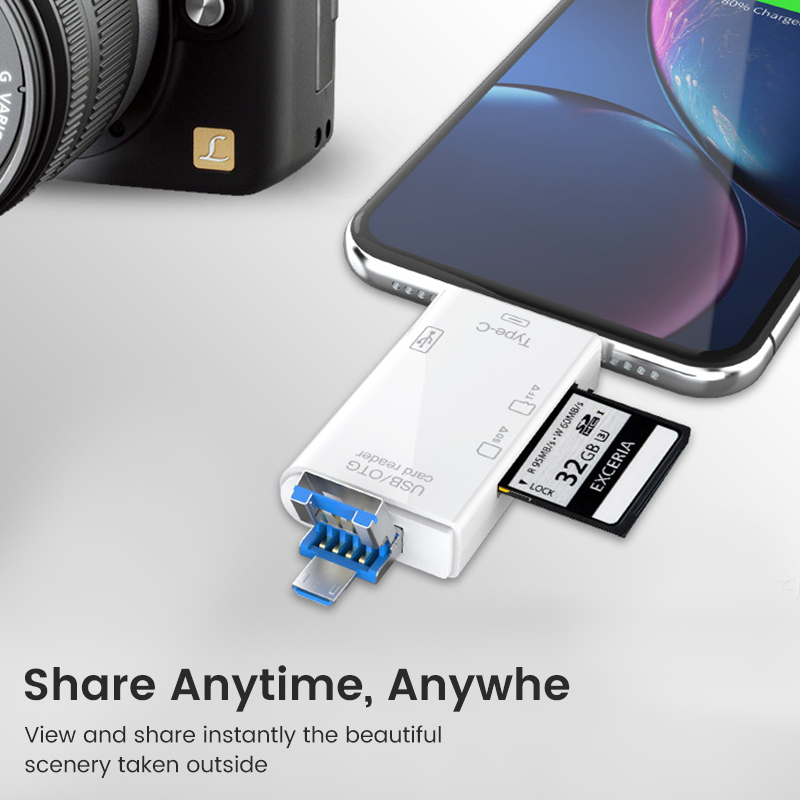 USB 3.0 Card Reader 6 in 1 OTG - Tablet Accessories For Reading ulasan dan harga